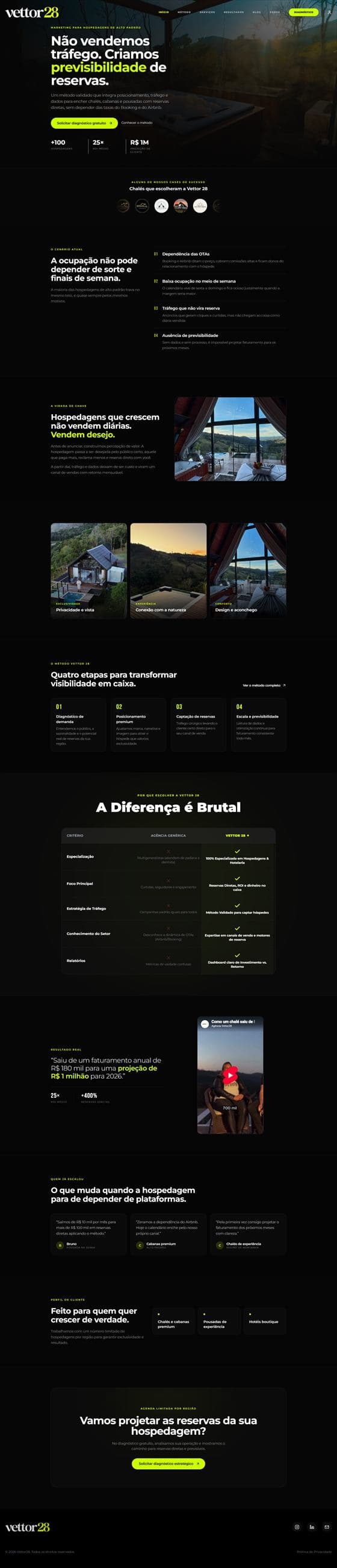 Site Vettor 28, criado pela Psy Comunic